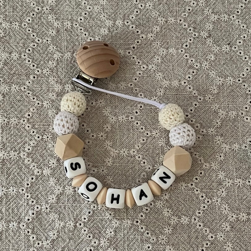 Attache tétine personnalisé modèle Sohan