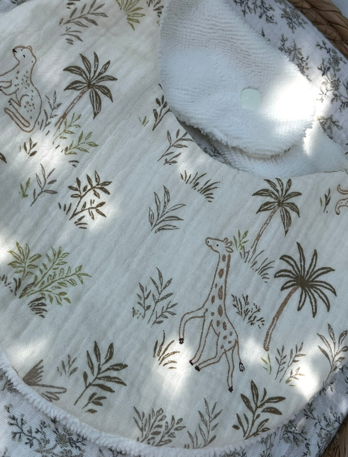 Bavoir Savane en double gaze de coton