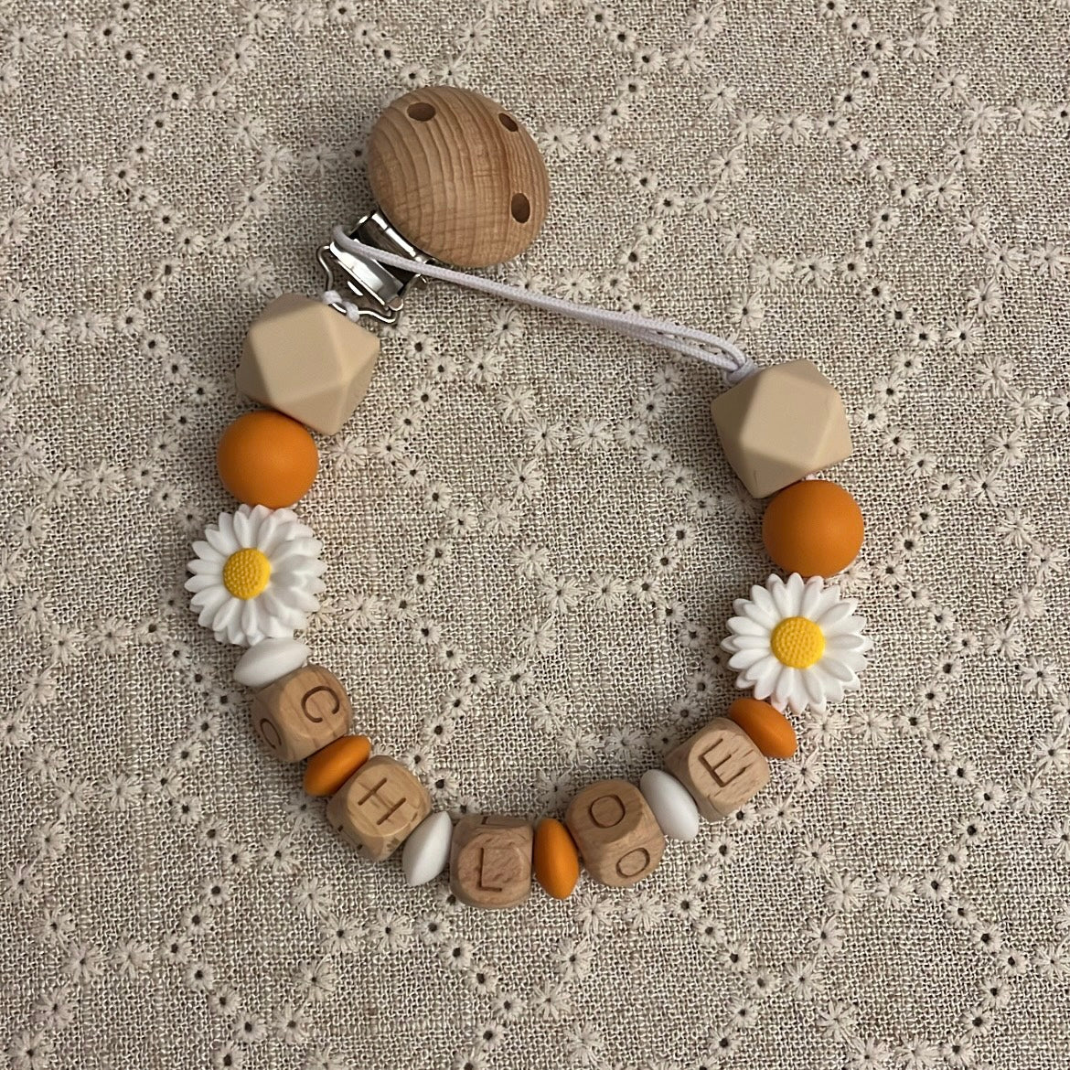 Attache tétine personnalisé modèle Chloé