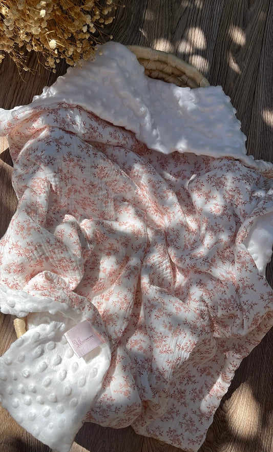 Couverture Fleurie rose