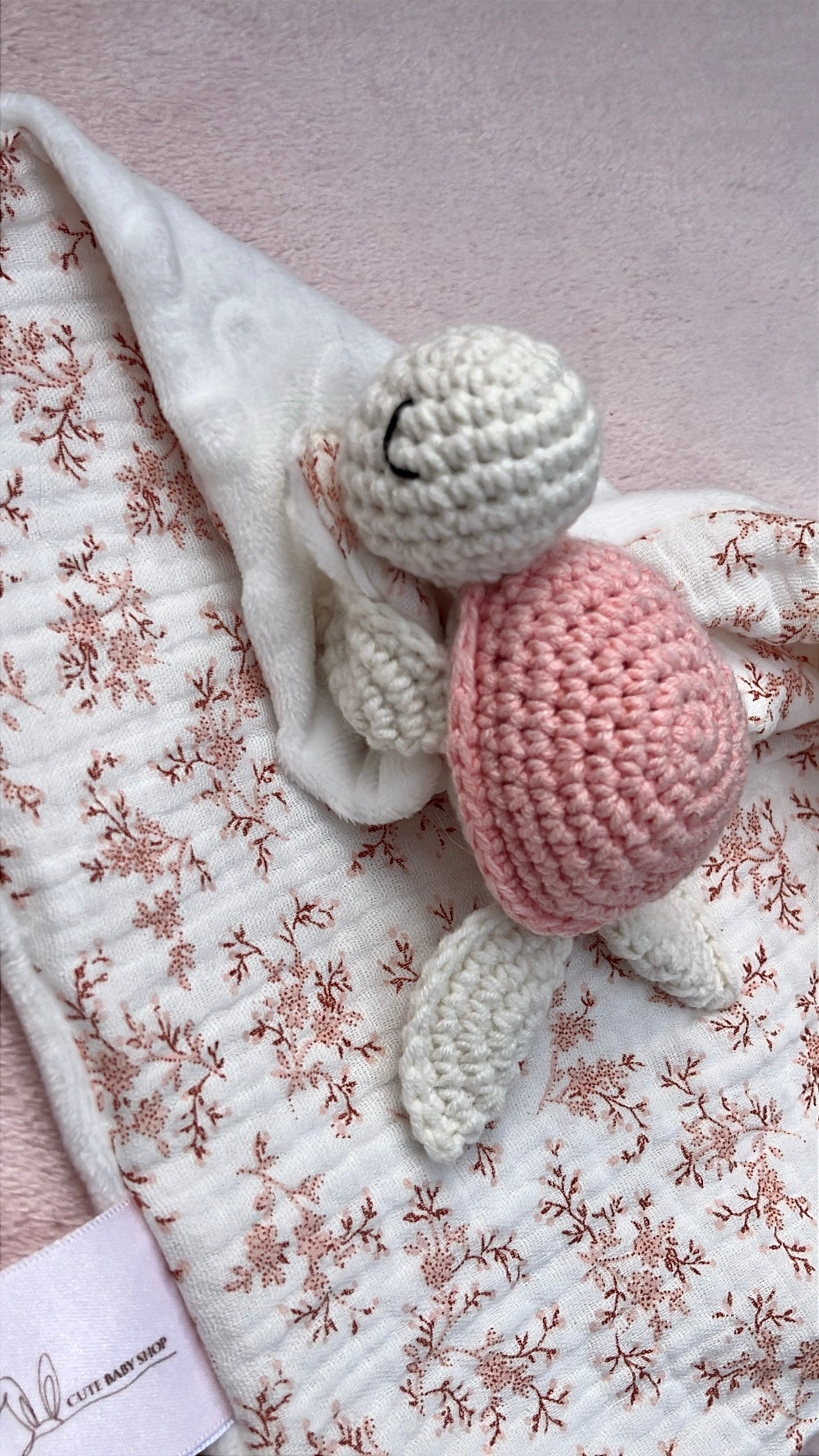 Mon doudou Tortue rose