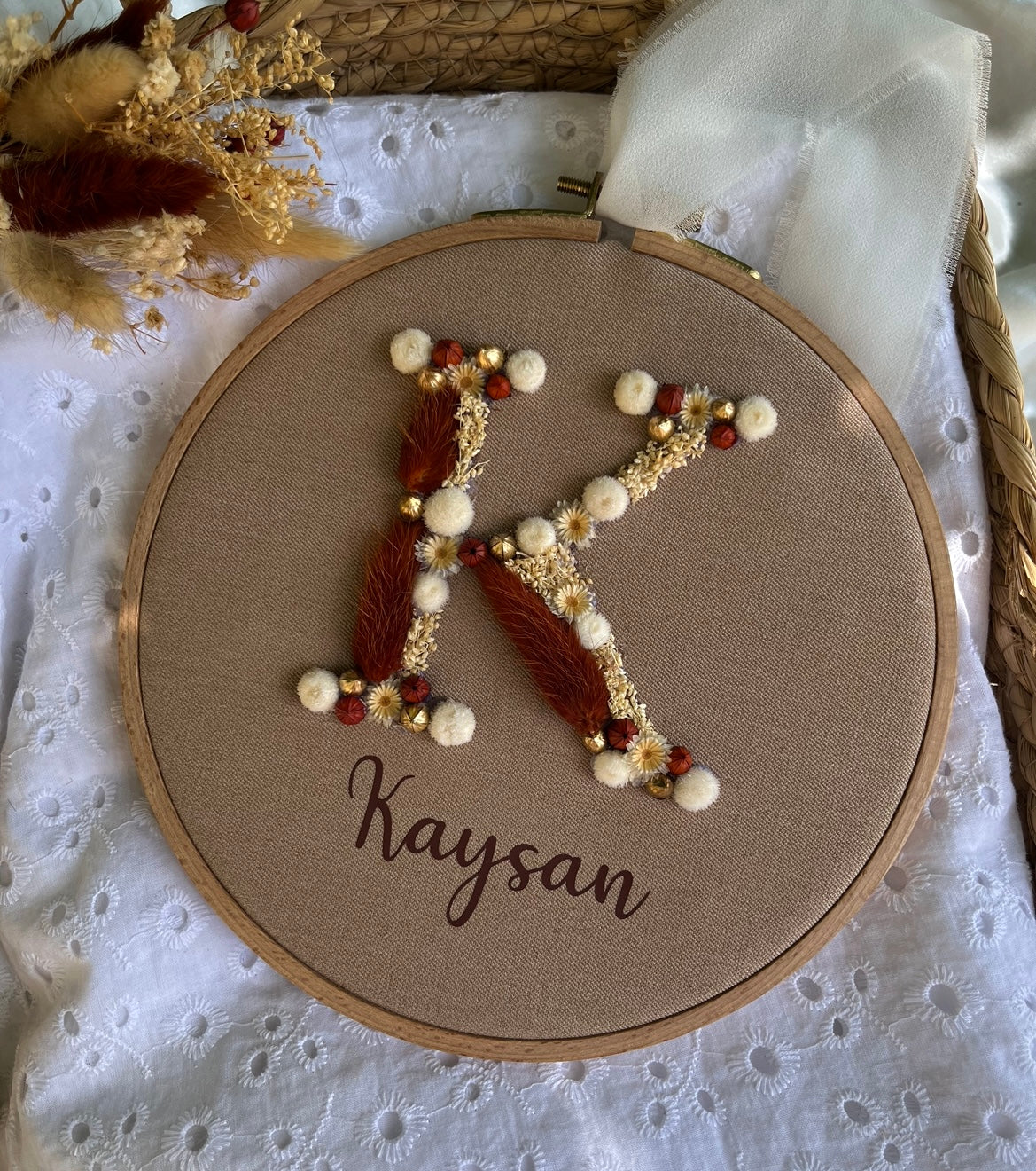 Tambourin fleurs séchées modèle Kaysan