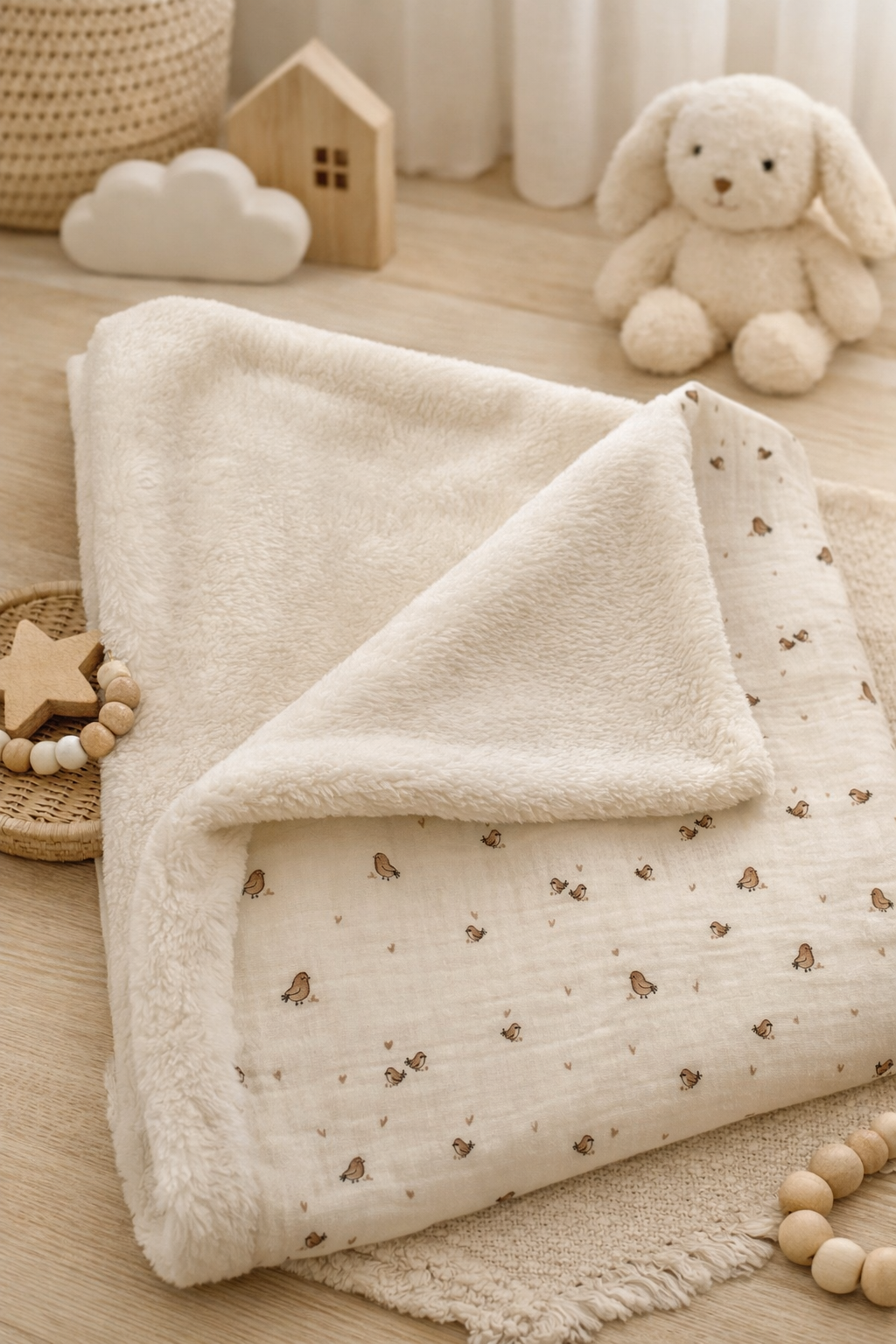 Couverture en double gaze de coton personnalisable