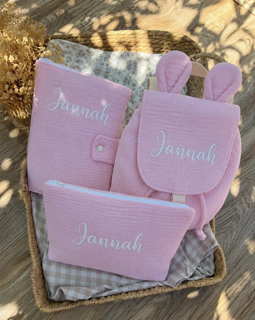 Coffret Naissance Rose 3 pièces