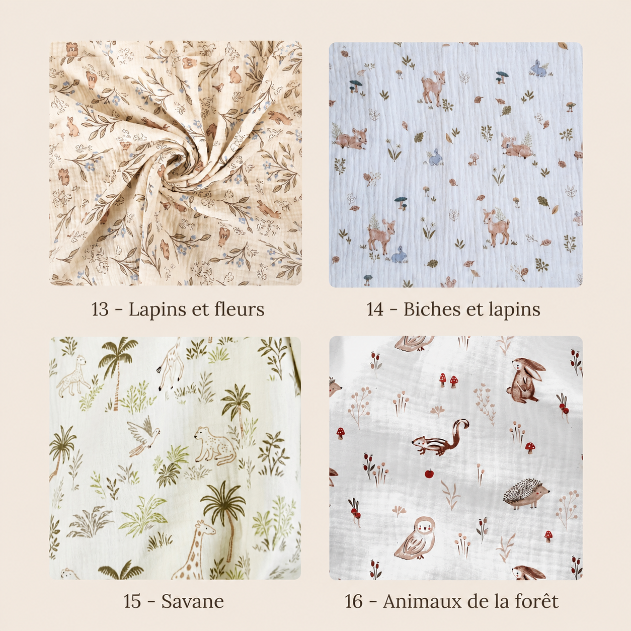 Couverture tissu au choix