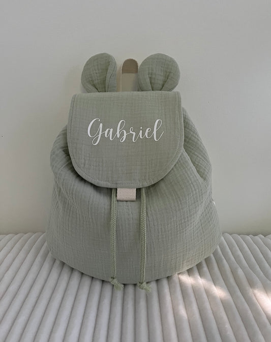 Sac à dos gaze de coton Vert Sauge