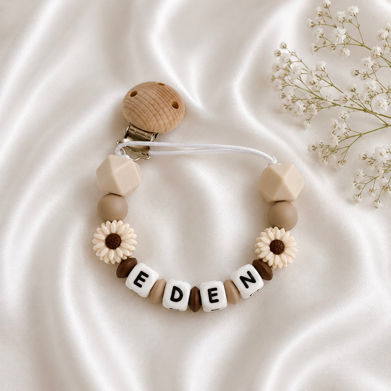Attache tétine personnalisé modèle Eden
