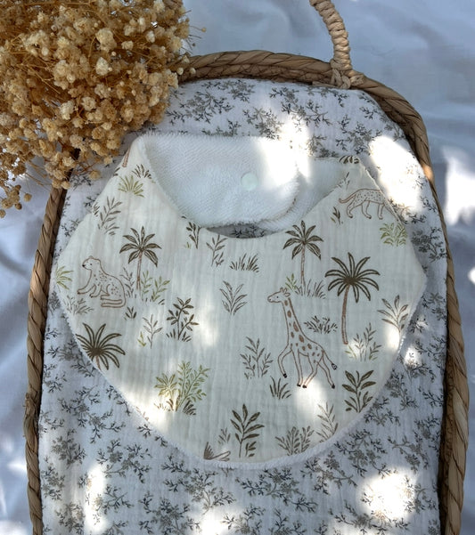 Bavoir Savane en double gaze de coton