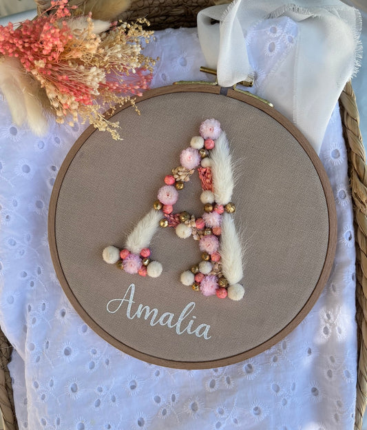 Tambourin fleurs séchées modèle Amalia