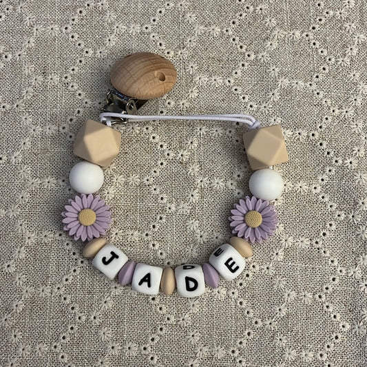 Attache tétine personnalisé modèle Jade