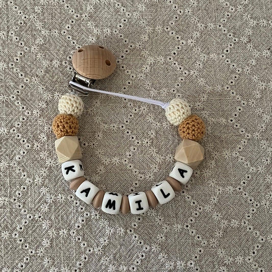 Attache tétine personnalisé modèle Kamila