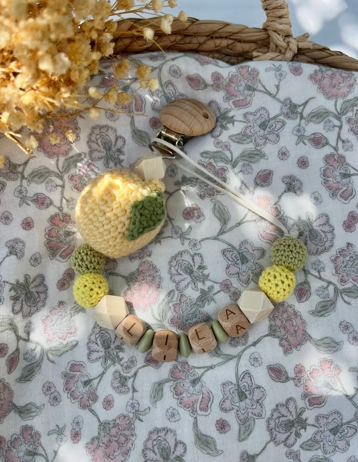 Attache tétine Citron