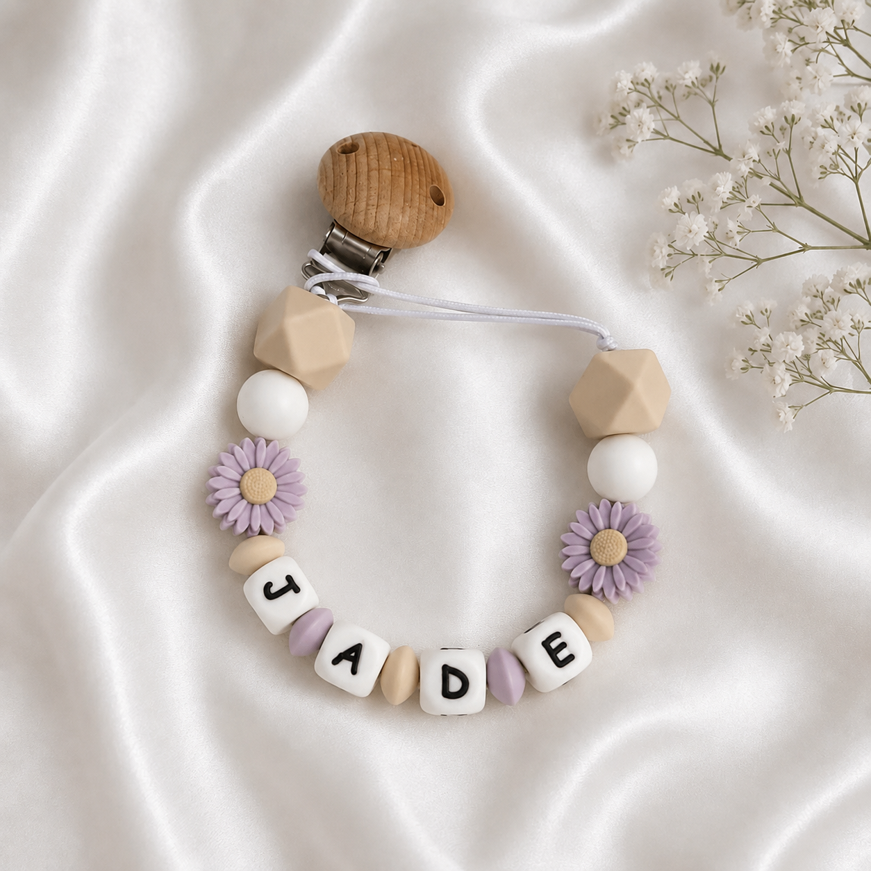 Attache tétine personnalisé modèle Jade